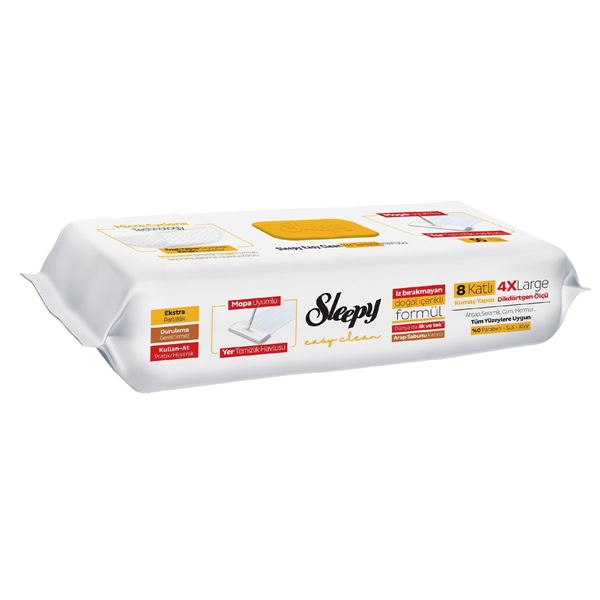 Sleepy Easy Clean Mopa Uyumlu Yer Temizlik Havlusu&Mendili Karma Paket 3x50 (150 Yaprak)