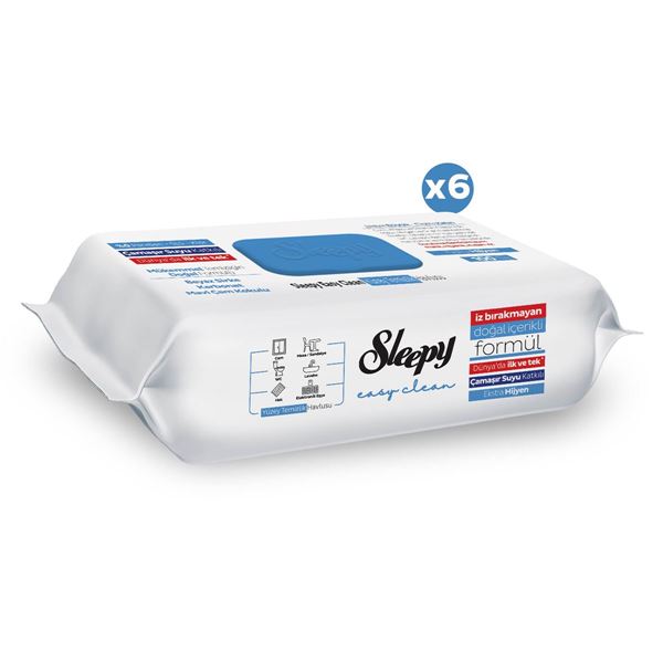 Sleepy Easy Clean Çamasır Suyu Katkılı Yüzey Temizlik Havlusu&Mendili 6x100 (600 Yaprak)