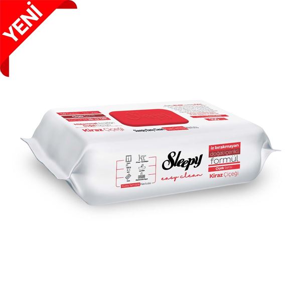Sleepy Easy Clean Kiraz Çiçeği Yüzey Temizlik Havlusu&Mendili 100 Yaprak