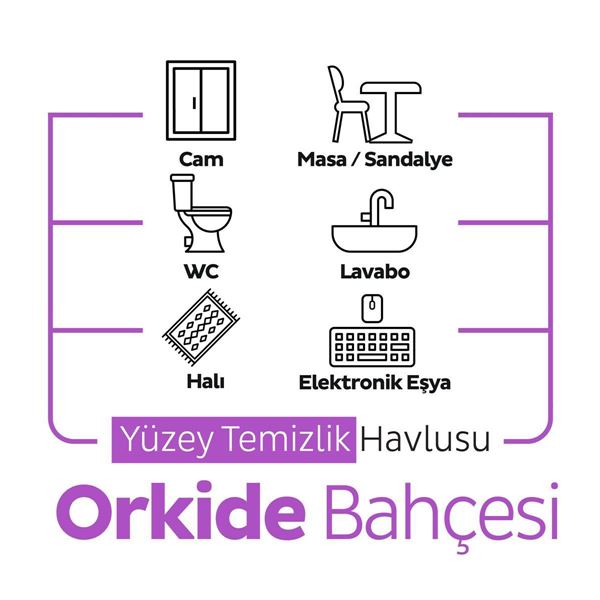 Sleepy Easy Clean Orkide Bahçesi Yüzey Temizlik Havlusu&Mendili 6x100 (600 Yaprak)