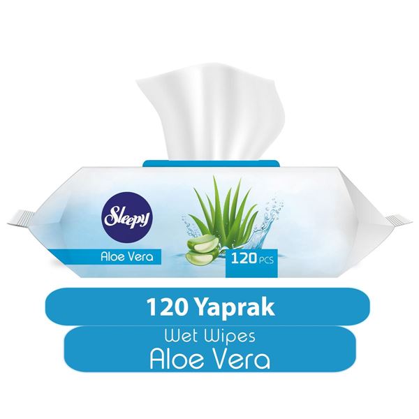 Sleepy Aloe Vera Islak Havlu 120 Yaprak
