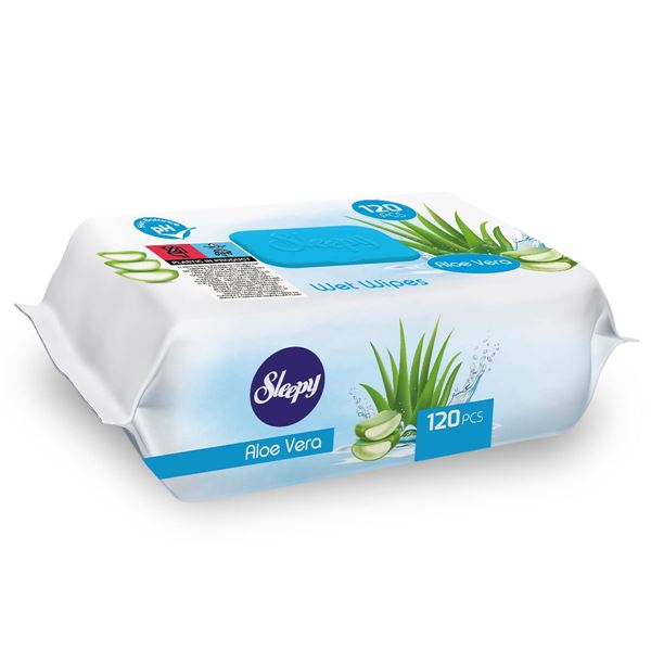 Sleepy Aloe Vera Islak Havlu 120 Yaprak
