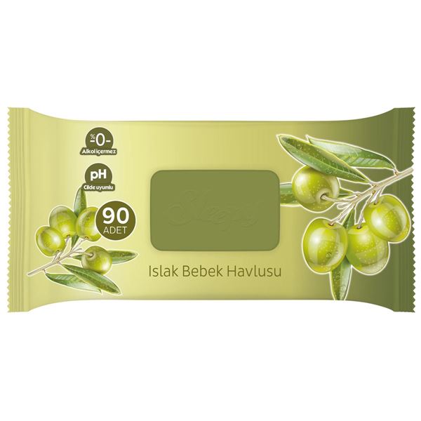 Sleepy Doğal Zeytinyağlı ve Pamuklu Islak Bebek Havlusu 24X90 (2160 Yaprak)