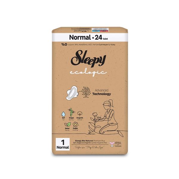 Sleepy Ecologic Premium Plus Hijyenik Ped Normal 24 Adet Ped