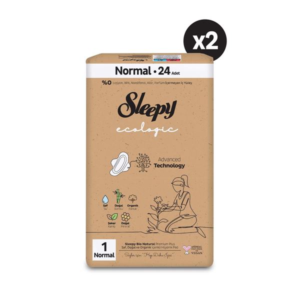 Sleepy Ecologic Premium Plus Hijyenik Ped Normal 48 Adet Ped