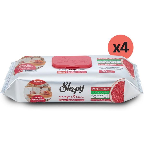Easy Clean Süper Yüzey Temizlik Mutfak Havlusu&Mendili Greyfurt Yağlı 4X50 (200 Yaprak)