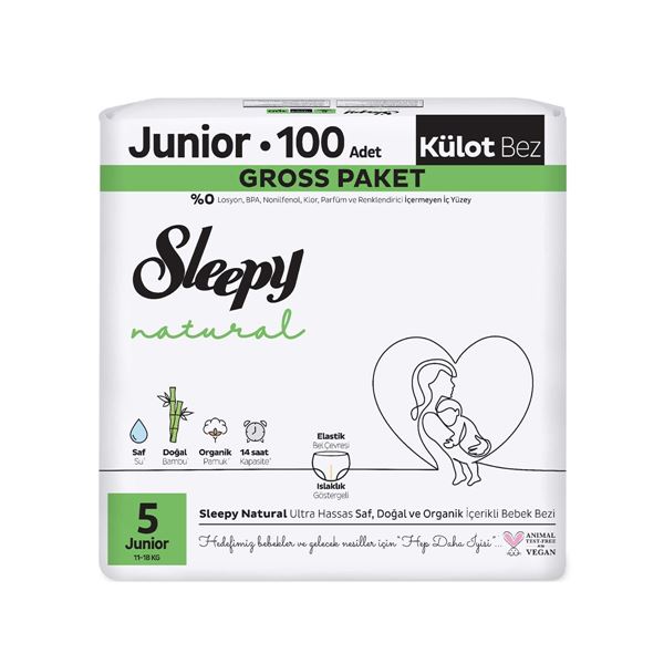 Sleepy Natural Gross Paket Külot Bez 5 Numara Junior 100 Adet