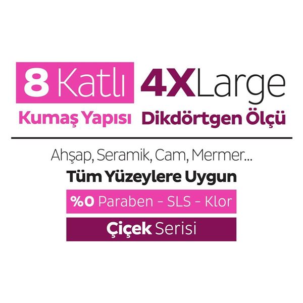 Sleepy Easy Clean Lilyum Buketi Mopa Uyumlu Yer Temizlik Havlusu&Mendili 6x20 (120 Yaprak)