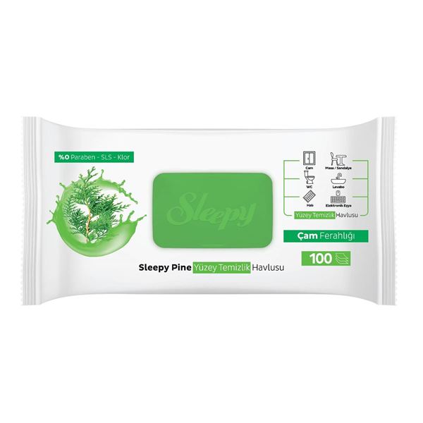 Sleepy Pine Yüzey Temizlik Havlusu&Mendili Çam Ferahlığı 100 Yaprak