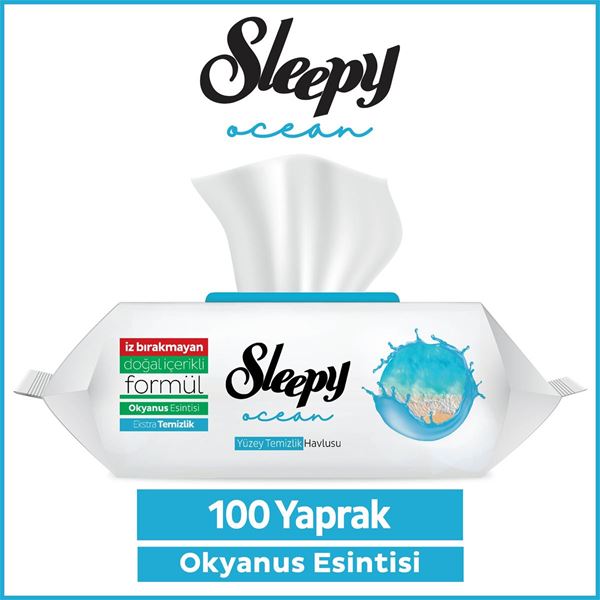 Sleepy Ocean Yüzey Temizlik Havlusu&Mendili Okyanus Esintisi 100 Yaprak