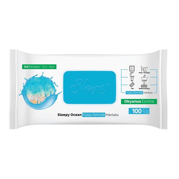Sleepy Ocean Yüzey Temizlik Havlusu&Mendili Okyanus Esintisi 100 Yaprak