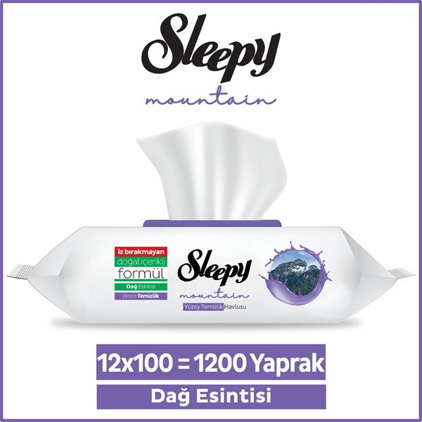 Sleepy Mountain Yüzey Temizlik Havlusu&Mendili Dağ Esintisi 12x100 (1200 Yaprak)