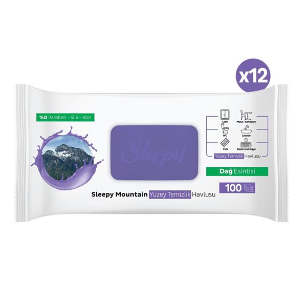 Sleepy Mountain Yüzey Temizlik Havlusu&Mendili Dağ Esintisi 12x100 (1200 Yaprak)