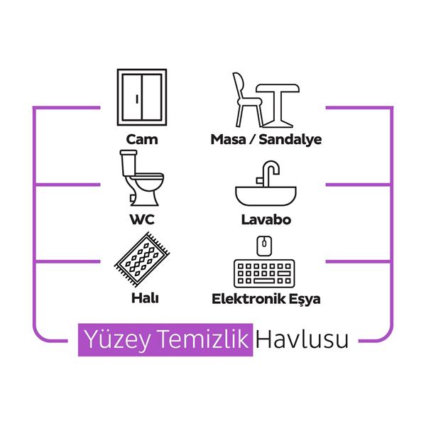 Sleepy Easy Clean Orkide Bahçesi Yüzey Temizlik Havlusu&Mendili 3x100 (300 Yaprak)