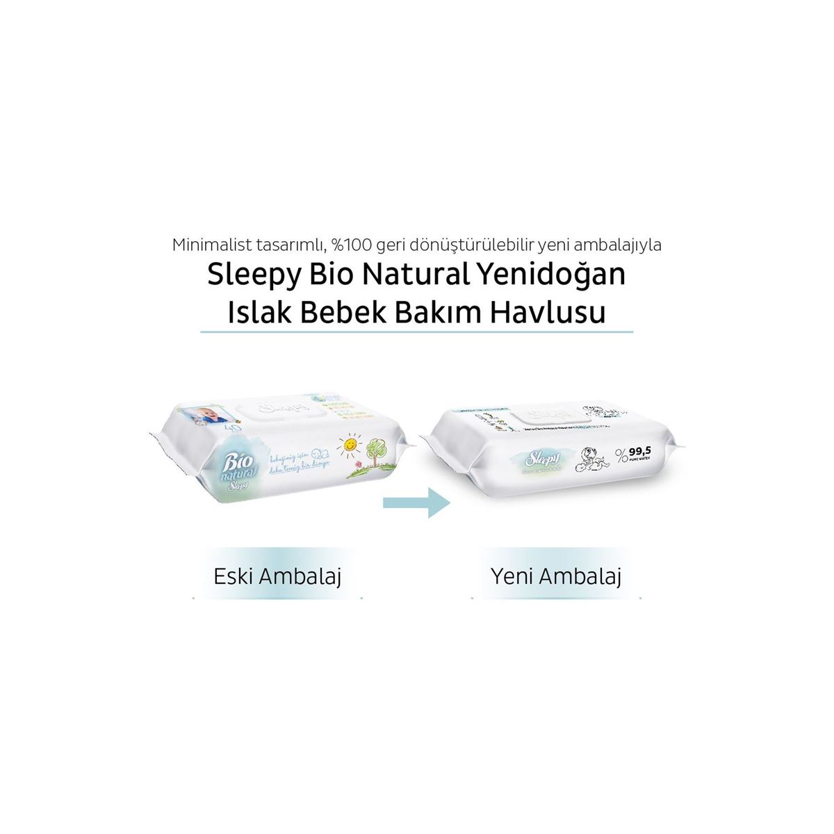 Sleepy Bio Natural Yenidoğan Islak Bebek Bakım Havlusu 6x40 (240 Yaprak)