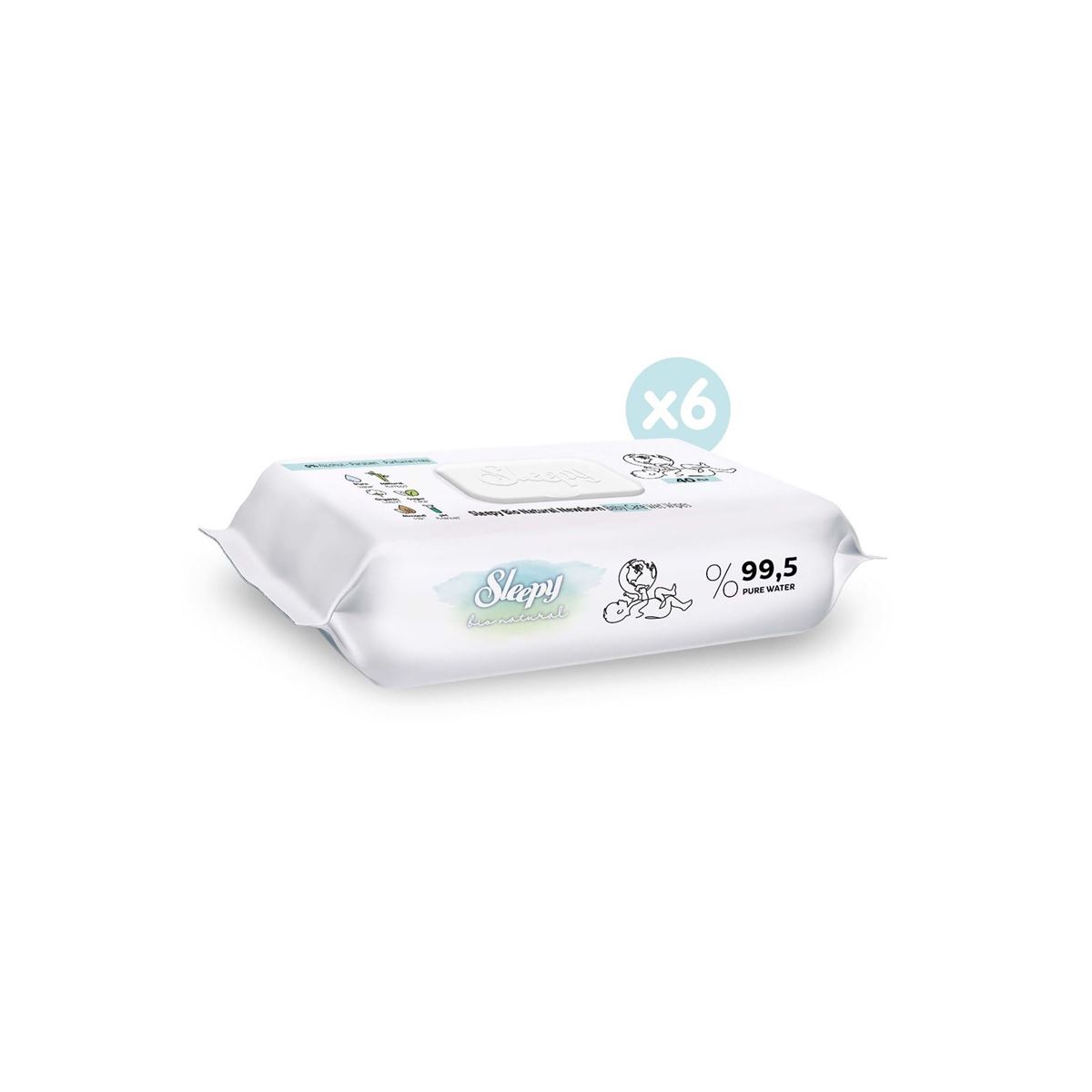 Sleepy Bio Natural Yenidoğan Islak Bebek Bakım Havlusu 6x40 (240 Yaprak)