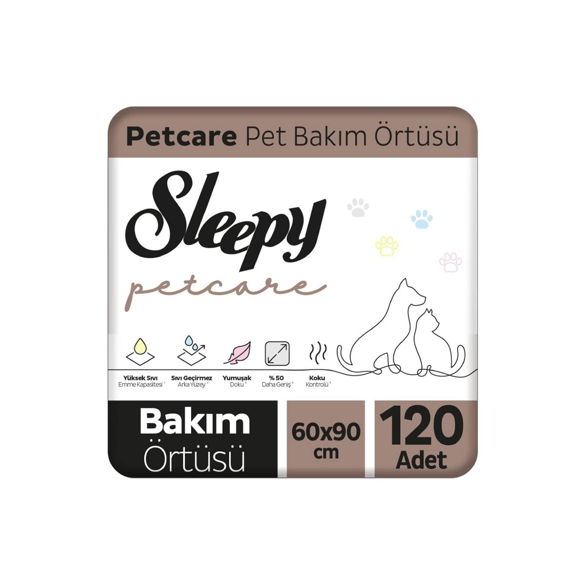 Sleepy Petcare Pet Bakım Örtüsü 60x90 cm 4X30 (120 Adet)