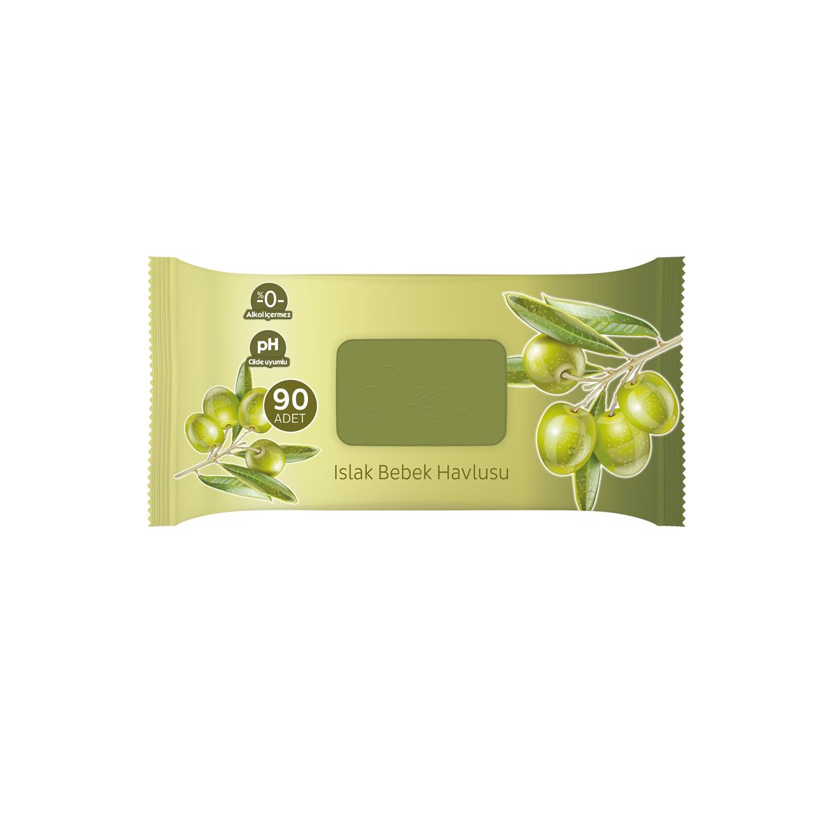 Sleepy Doğal Zeytinyağlı ve Pamuklu Islak Bebek Havlusu 12X90 (1080 Yaprak)