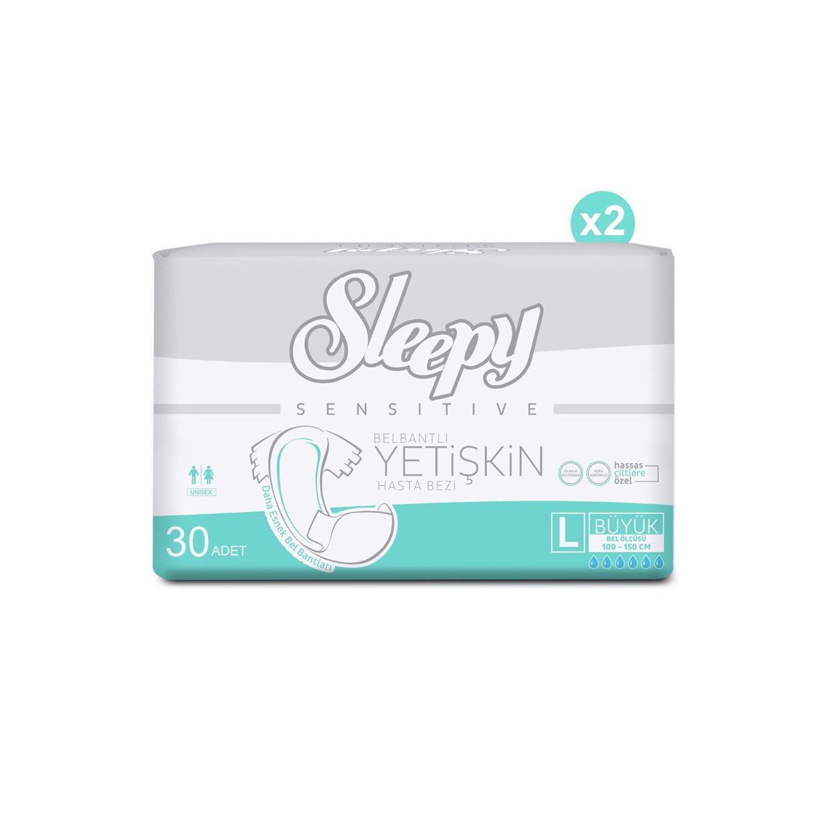 2'li Sleepy Large Yetişkin Hasta Bezi 30x2 (60 Adet)