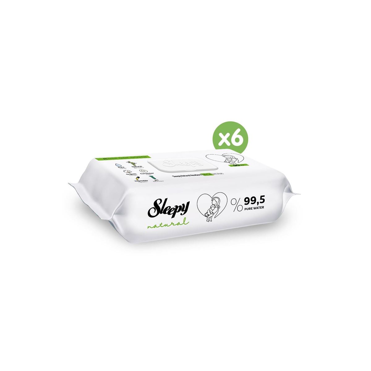 Sleepy Natural Yenidoğan Islak Bebek Bakım Havlusu 6x90 (540 Yaprak)