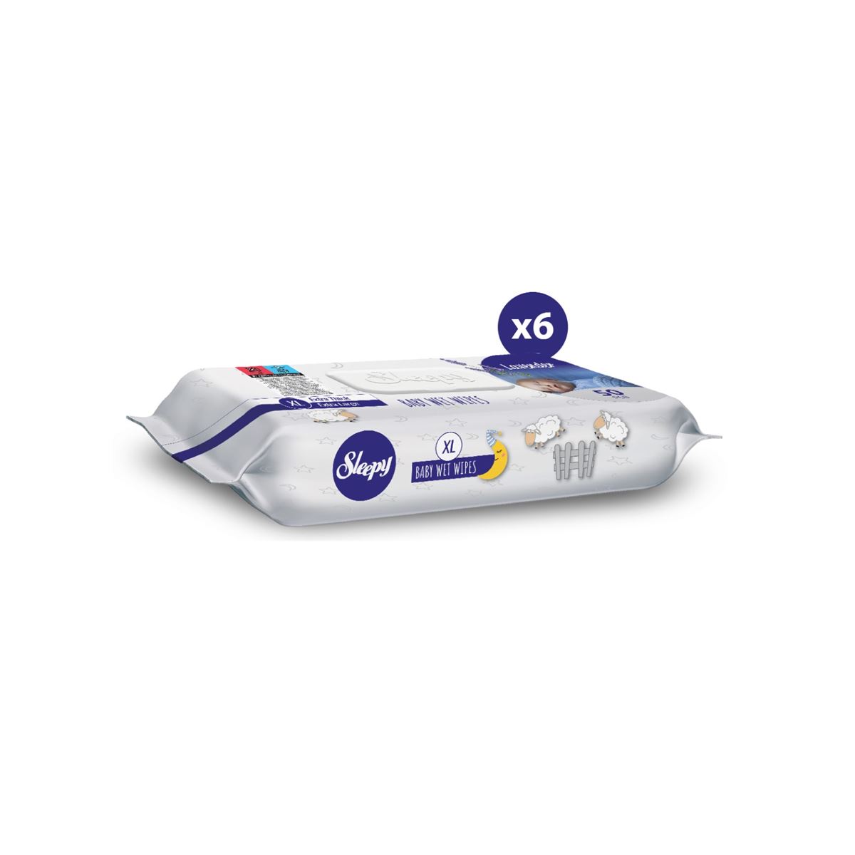 XL Lavanta Kokulu Bebek Vücut Temizleme Havlusu 6x50(300 Yaprak)