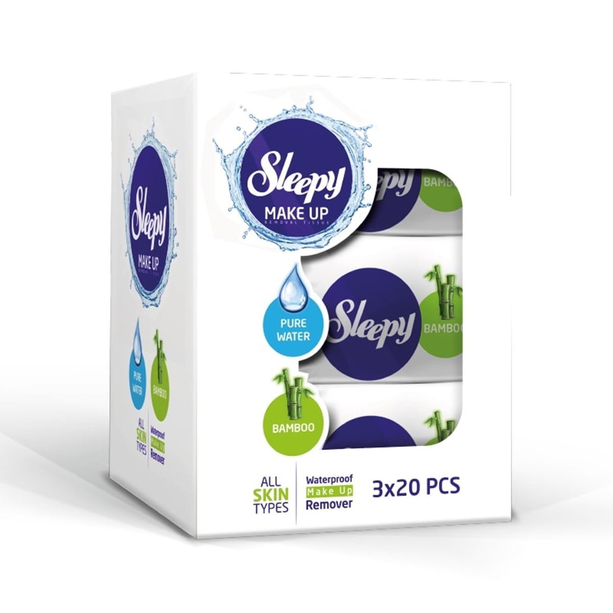 Sleepy Makyaj Temizleme Mendili Bamboo 3X20