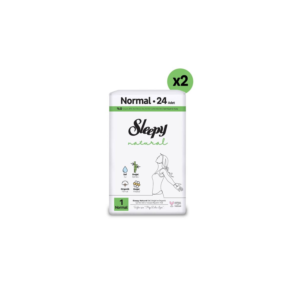 Sleepy Natural Ultra Hassas Hijyenik Ped Normal 48 Adet Ped