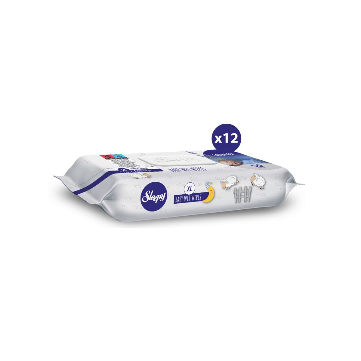 XL Lavanta Kokulu Bebek Vücut Temizleme Havlusu 12x50(600 Yaprak)