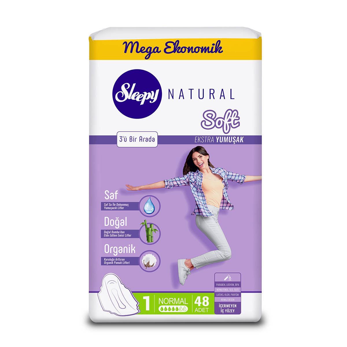 Sleepy Natural Soft Ekstra Yumuşak Normal (48 Ped)