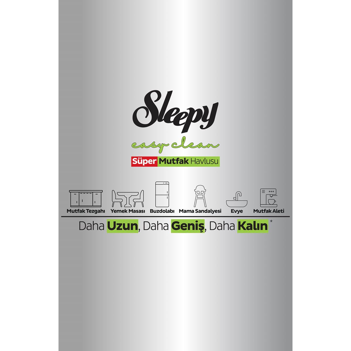 Sleepy Easy Clean Süper Yüzey Temizlik Mutfak Havlusu&Mendili Bergamot Yağlı 50 Yaprak