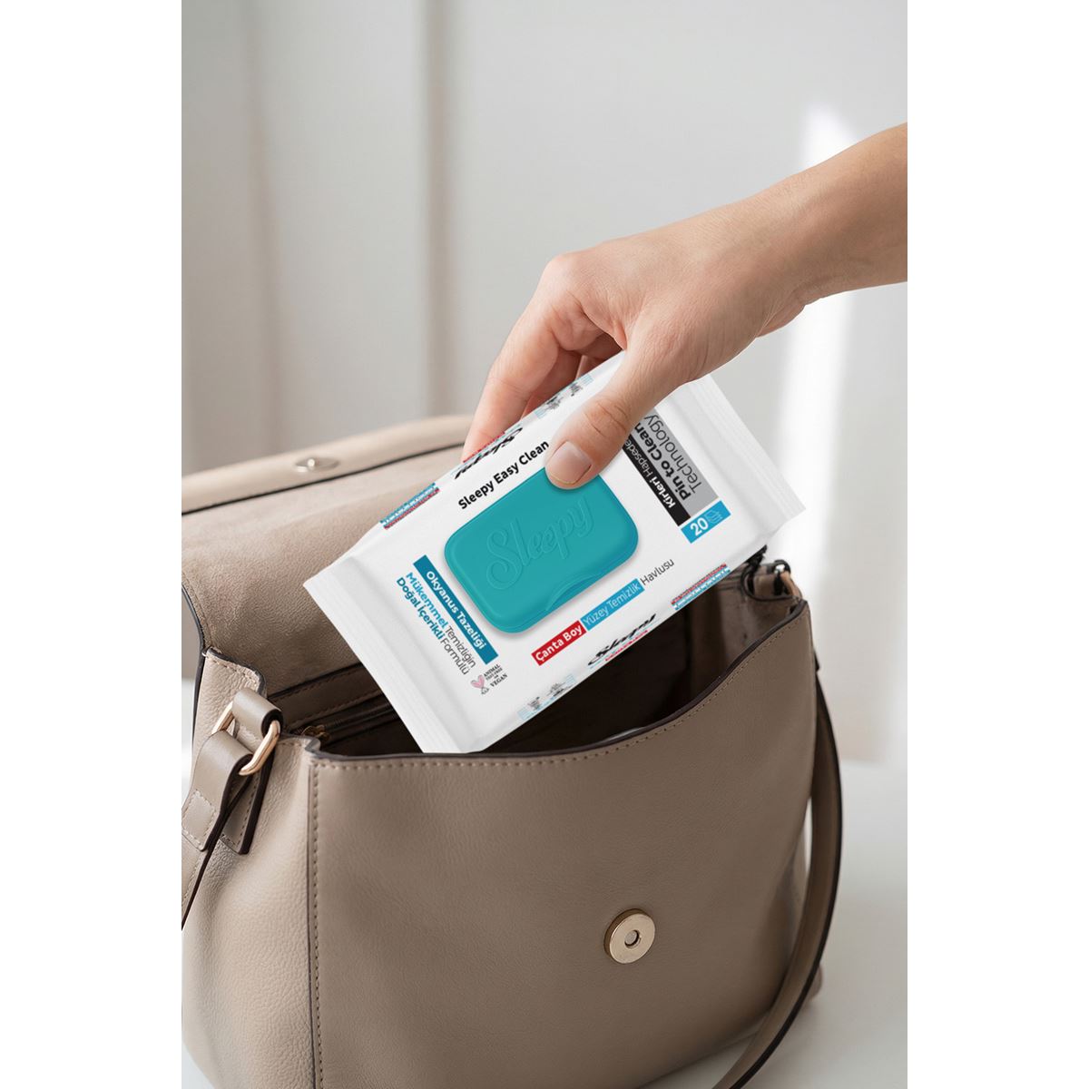 Sleepy Easy Clean Okyanus Tazeliği Yüzey Temizlik Havlusu Çanta Boy 20 Yaprak