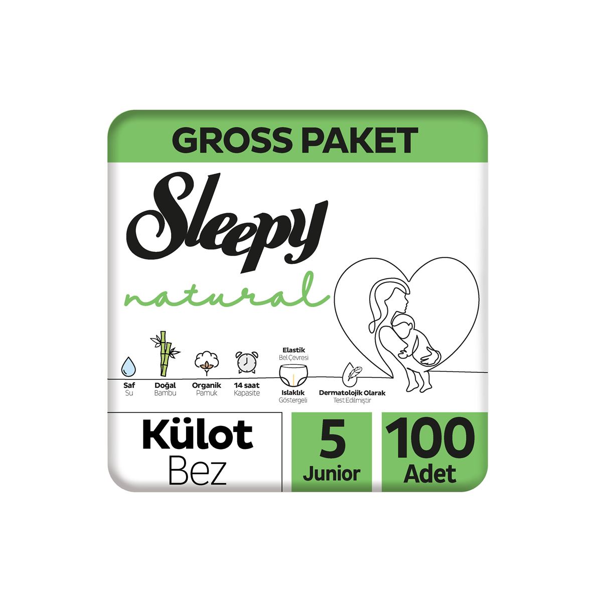 Sleepy Natural Gross Paket Külot Bez 5 Numara Junior 100 Adet