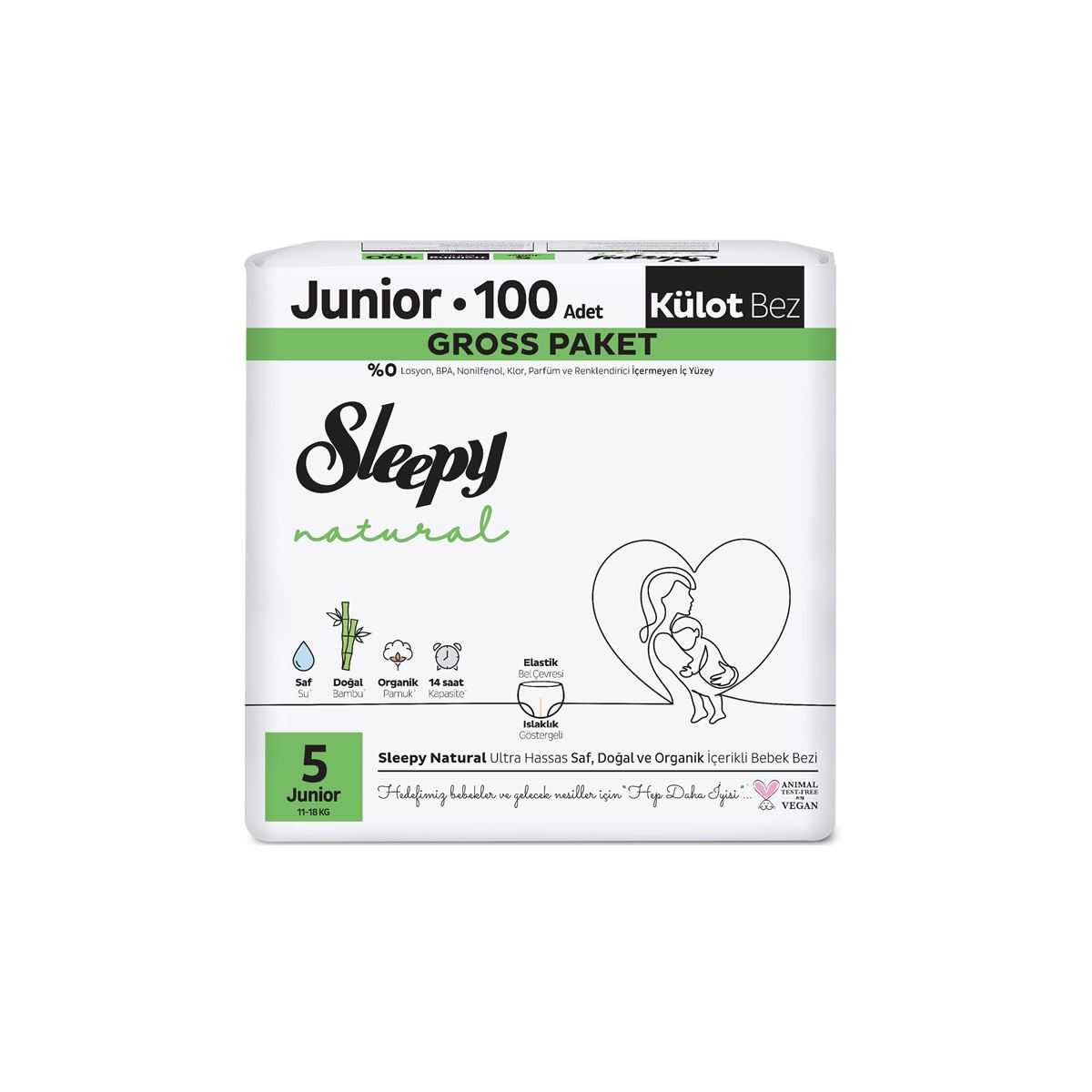 Sleepy Natural Gross Paket Külot Bez 5 Numara Junior 100 Adet