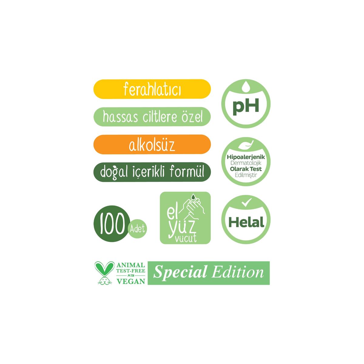 Sleepy Kişisel Bakım Havlusu Karma Paket 3x100 (300 Yaprak)