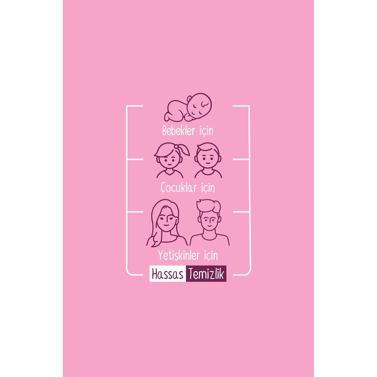 Sleepy Floral Kişisel Bakım Havlusu Çanta Boy 24x25 (600 Yaprak)