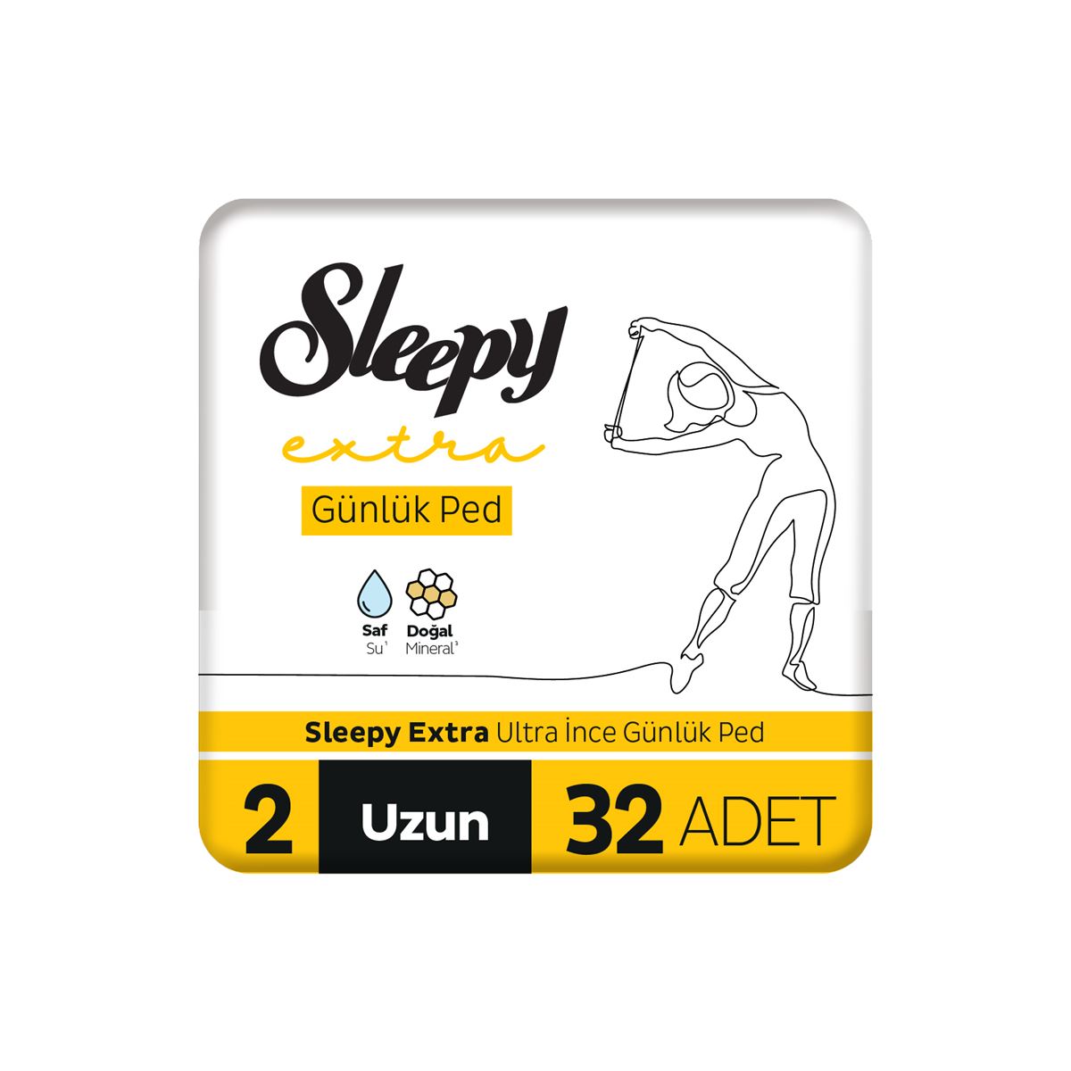 Sleepy Extra Ultra İnce Günlük Ped Uzun 32 Adet Ped