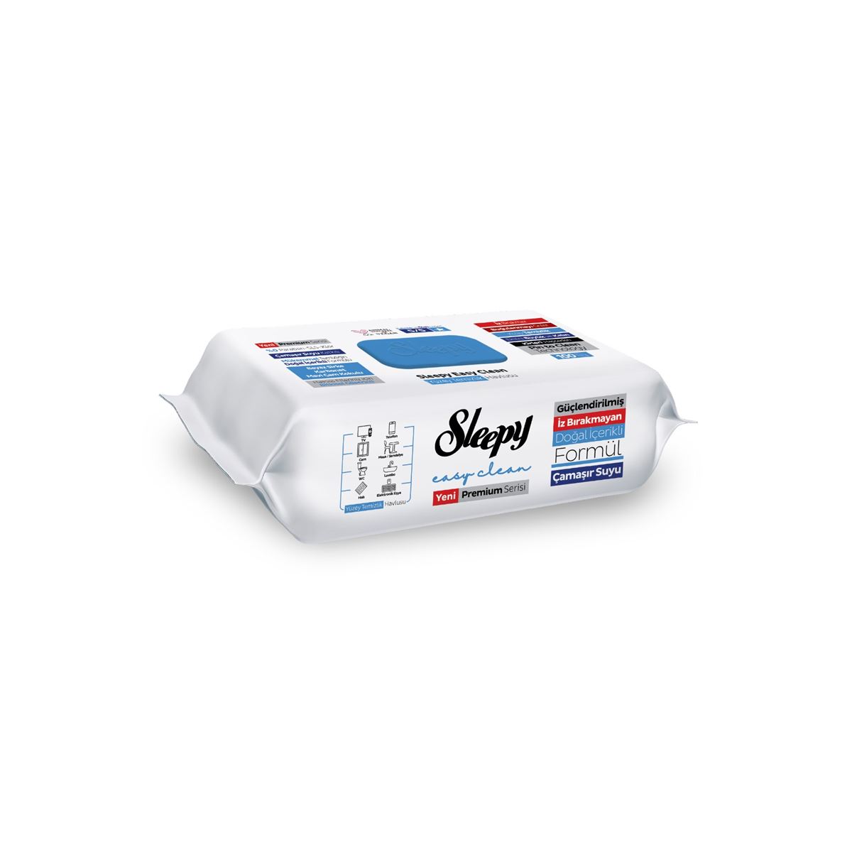 Sleepy Easy Clean Premium Çamaşır Suyu Katkılı Yüzey Temizlik Havlusu Mendili 100 Yaprak