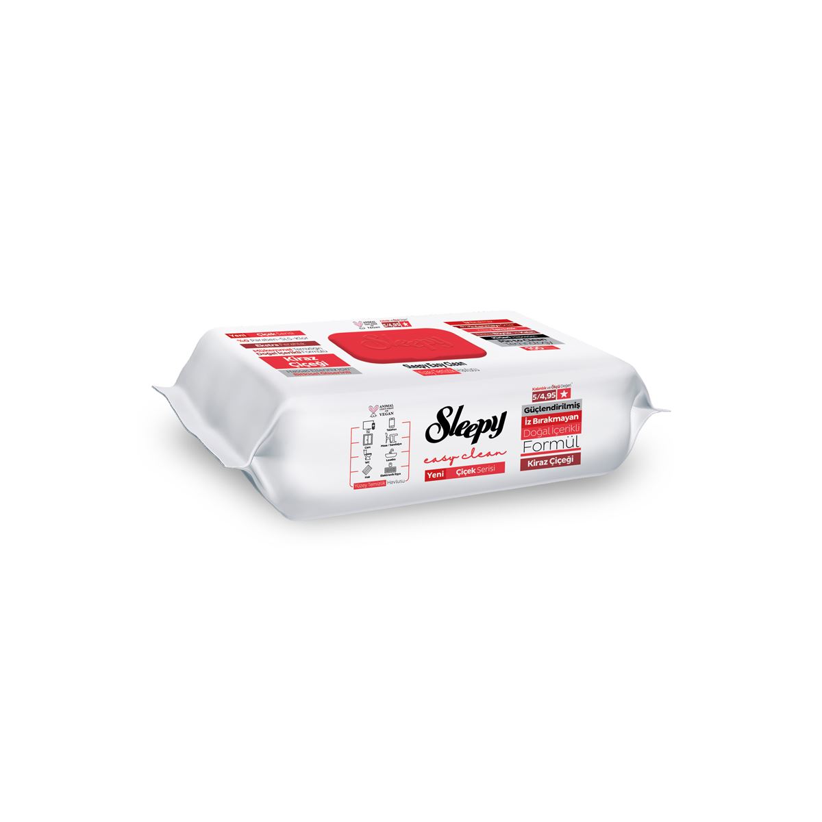 Sleepy Easy Clean Kiraz Çiçeği Yüzey Temizlik Havlusu Mendili 100 Yaprak
