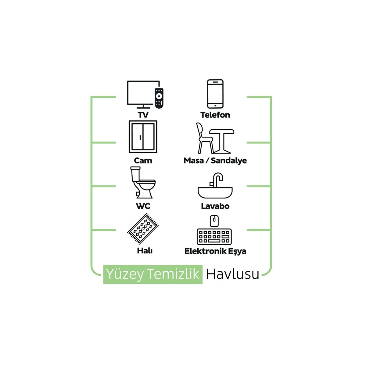 Sleepy Meyve Serisi Yüzey Temizlik Havlusu Mendili Ananas 6x100 (600 Yaprak)