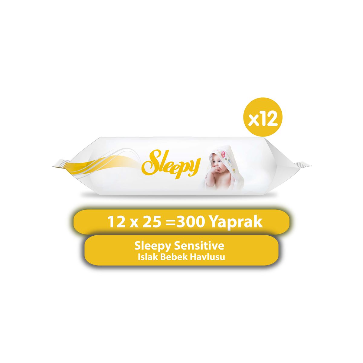 Sleepy Sensitive Islak Bebek Havlusu 12x25 (300 Yaprak)