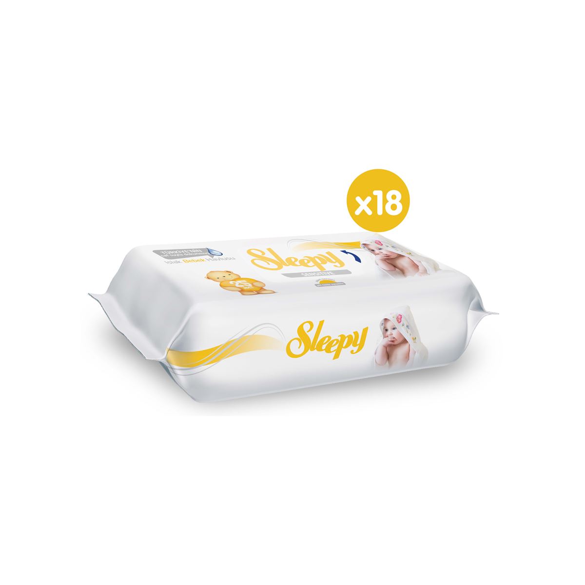 Sleepy Sensitive Islak Bebek Havlusu 18x25 (450 Yaprak)