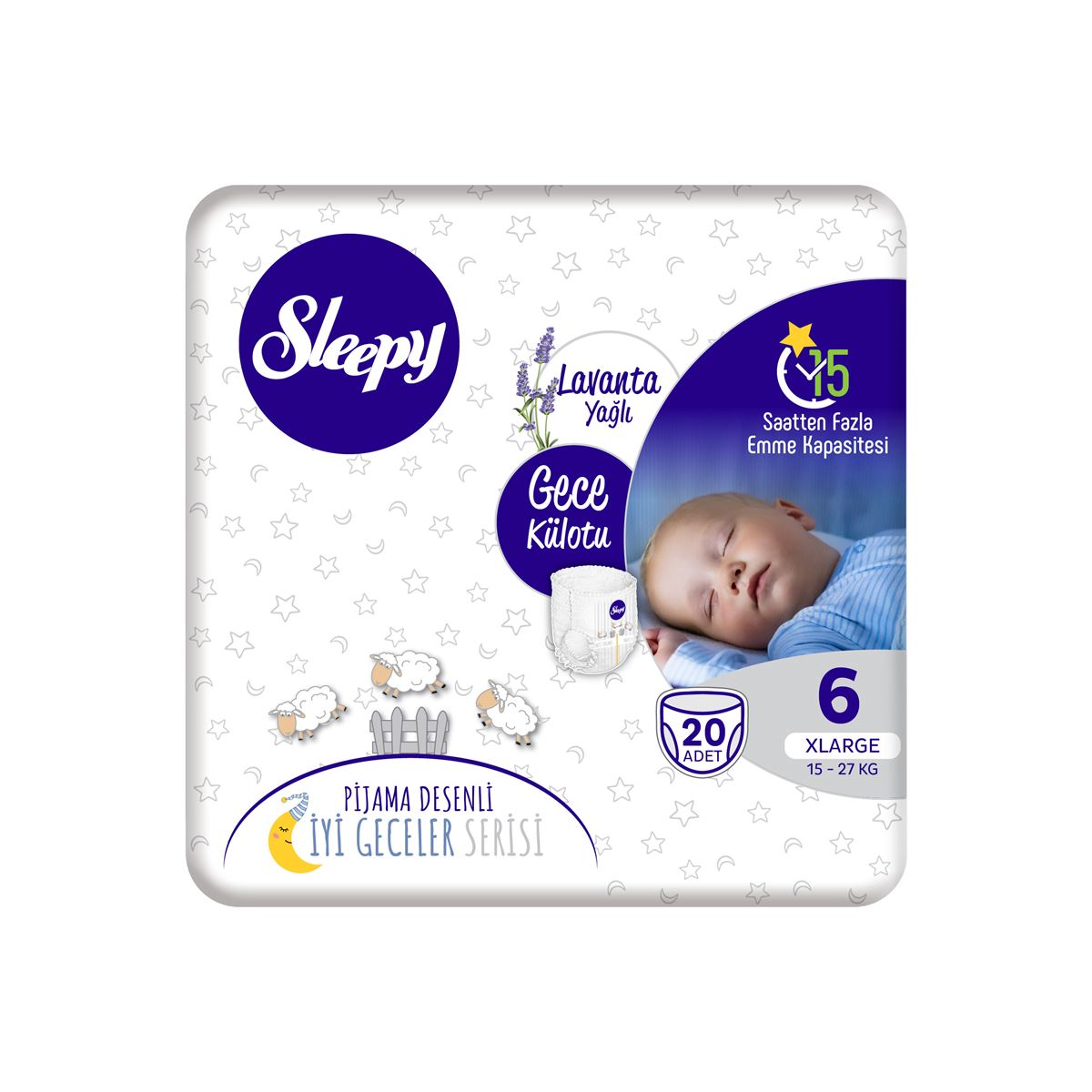 Sleepy Gece Külotu 6 Numara Xlarge 20 Adet