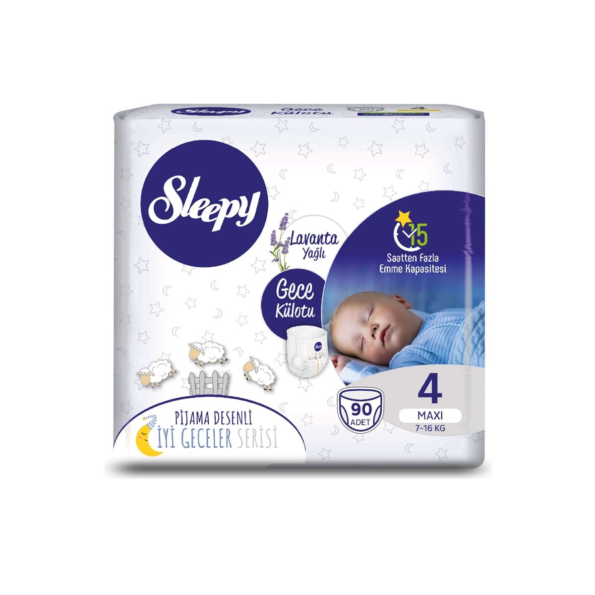 Sleepy Gece Külotu 4 Numara Maxi 90 Adet