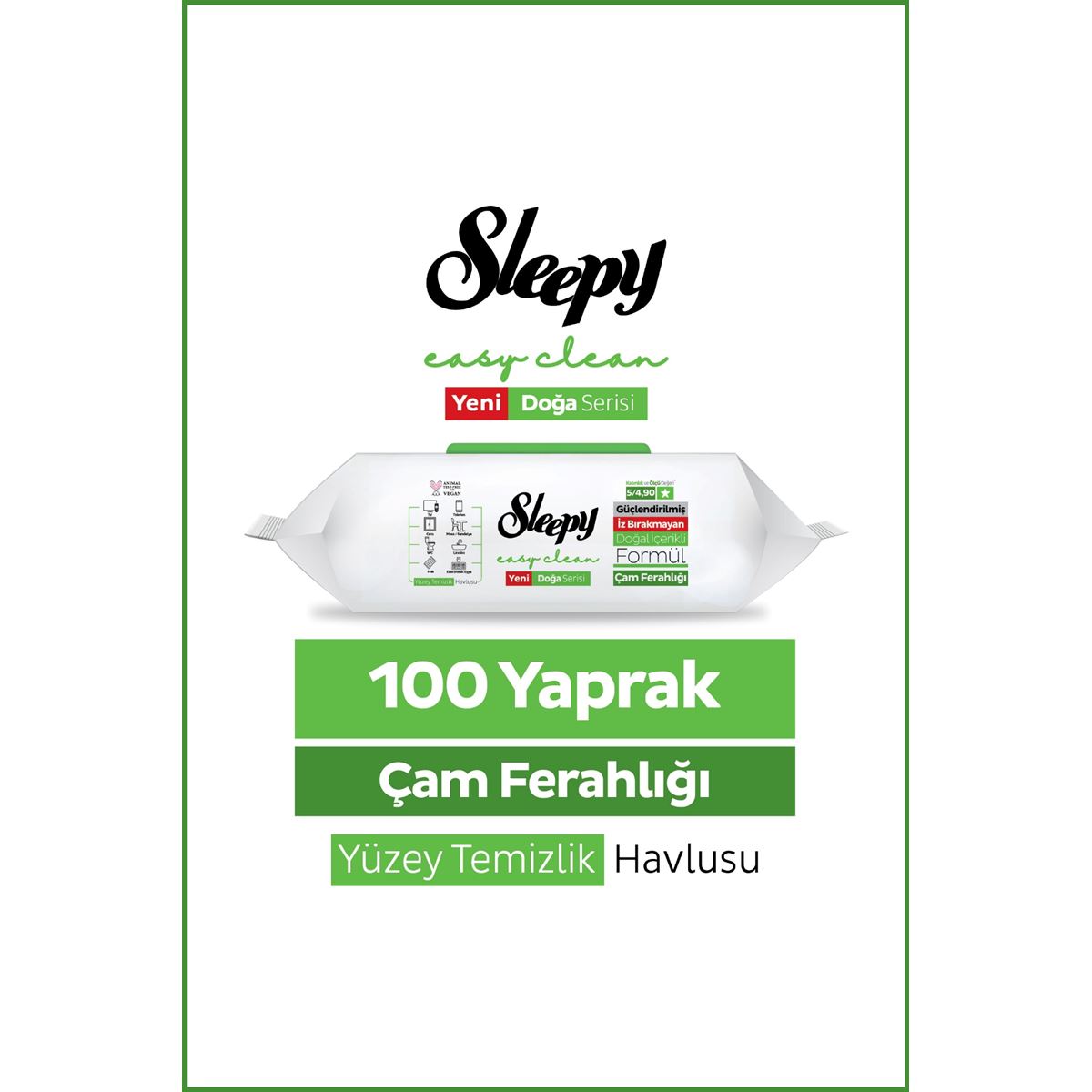 Sleepy Pine Yüzey Temizlik Havlusu Mendili Çam Ferahlığı 100 Yaprak
