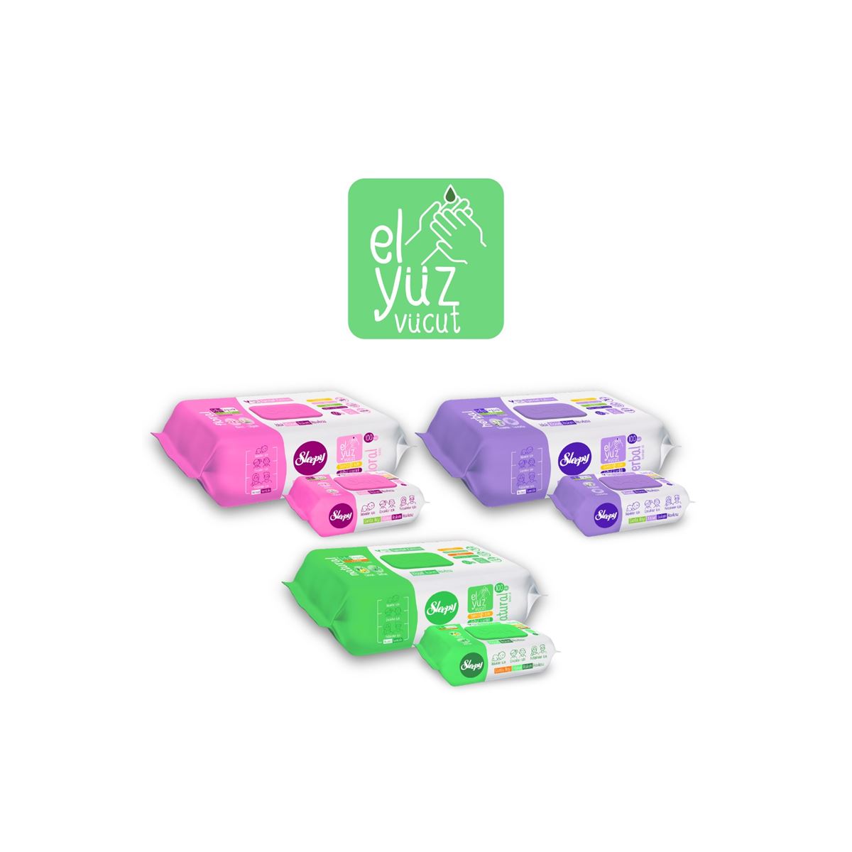 Sleepy Karma Kişisel Bakım Havlusu 3x100 (300 Yaprak) + Sleepy Karma Çanta Boy 3x25 (75 Yaprak)