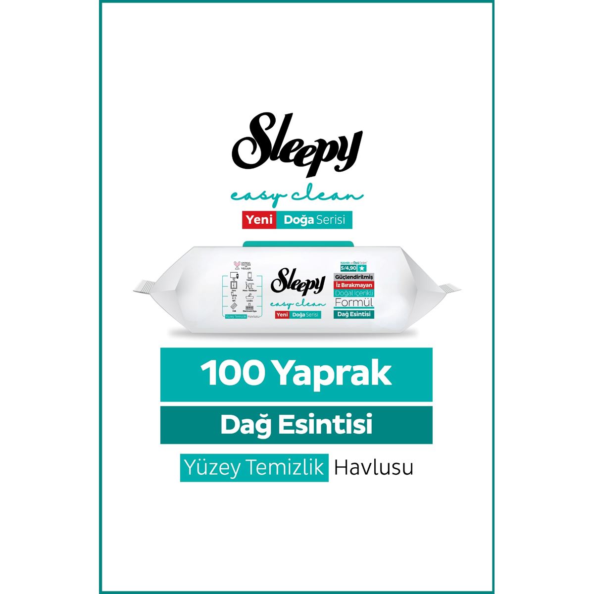 Sleepy Mountain Yüzey Temizlik Havlusu Mendili Dağ Esintisi 100 Yaprak