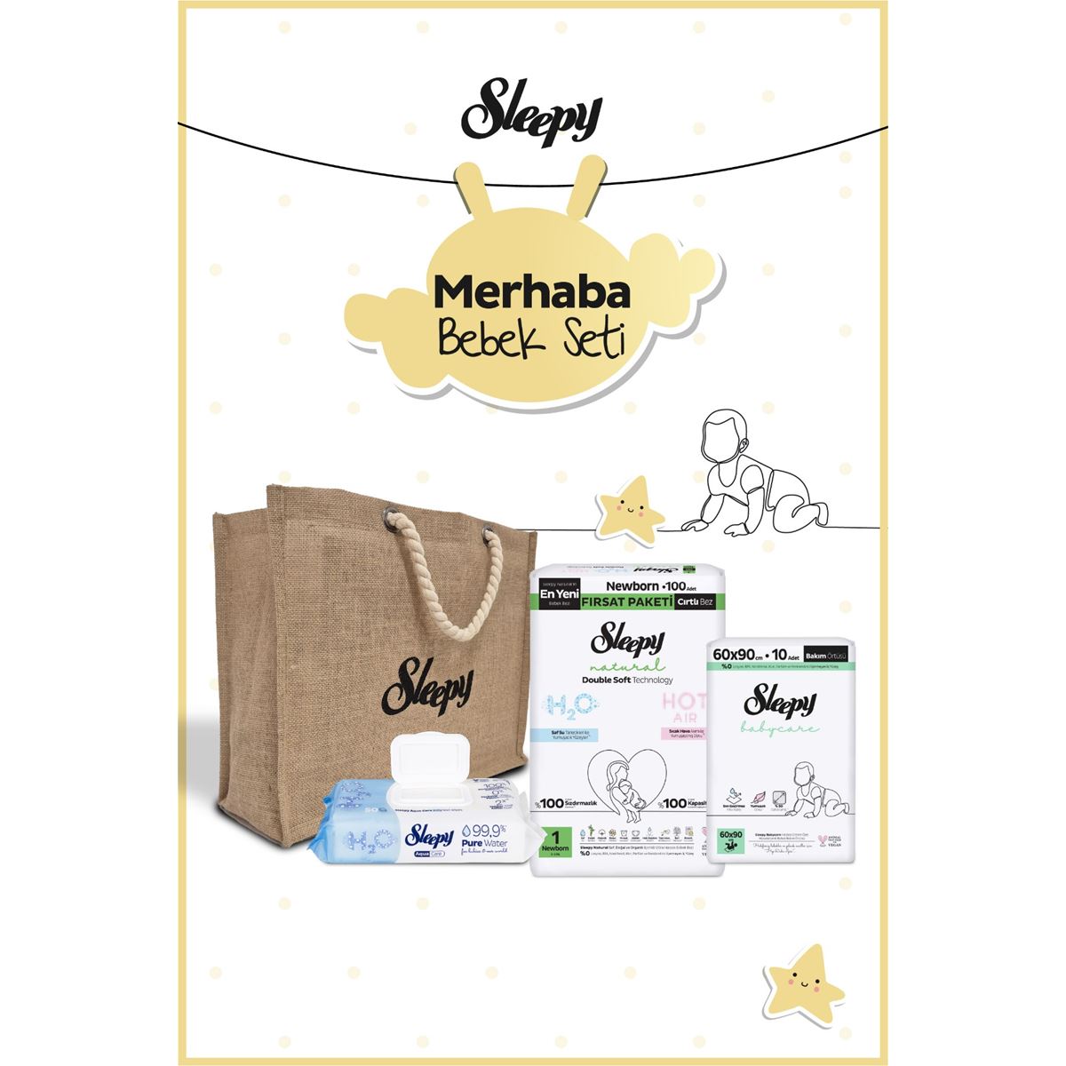 Sleepy Natural Double Soft Merhaba Bebek Seti