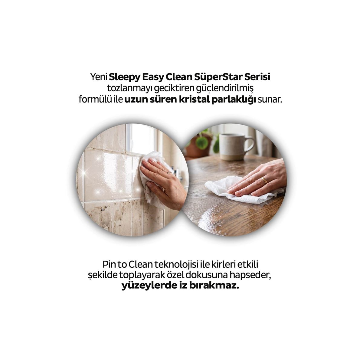 Sleepy Easy Clean SüperStar Yüzey Temizlik Havlusu Mendili Şakayık 100 Yaprak