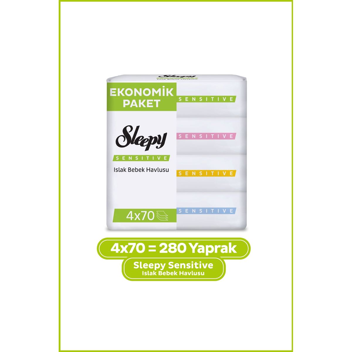 Sleepy Sensitive Islak Bebek Havlusu 4x70 (280 Yaprak)
