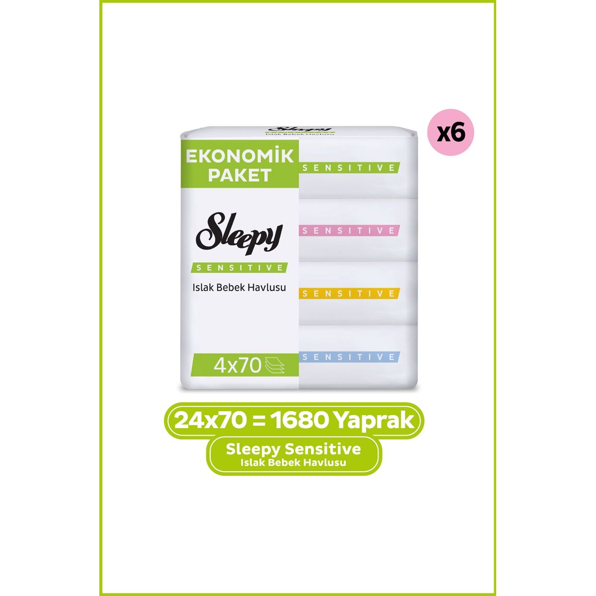 Sleepy Sensitive Islak Bebek Havlusu 24x70 (1680 Yaprak)